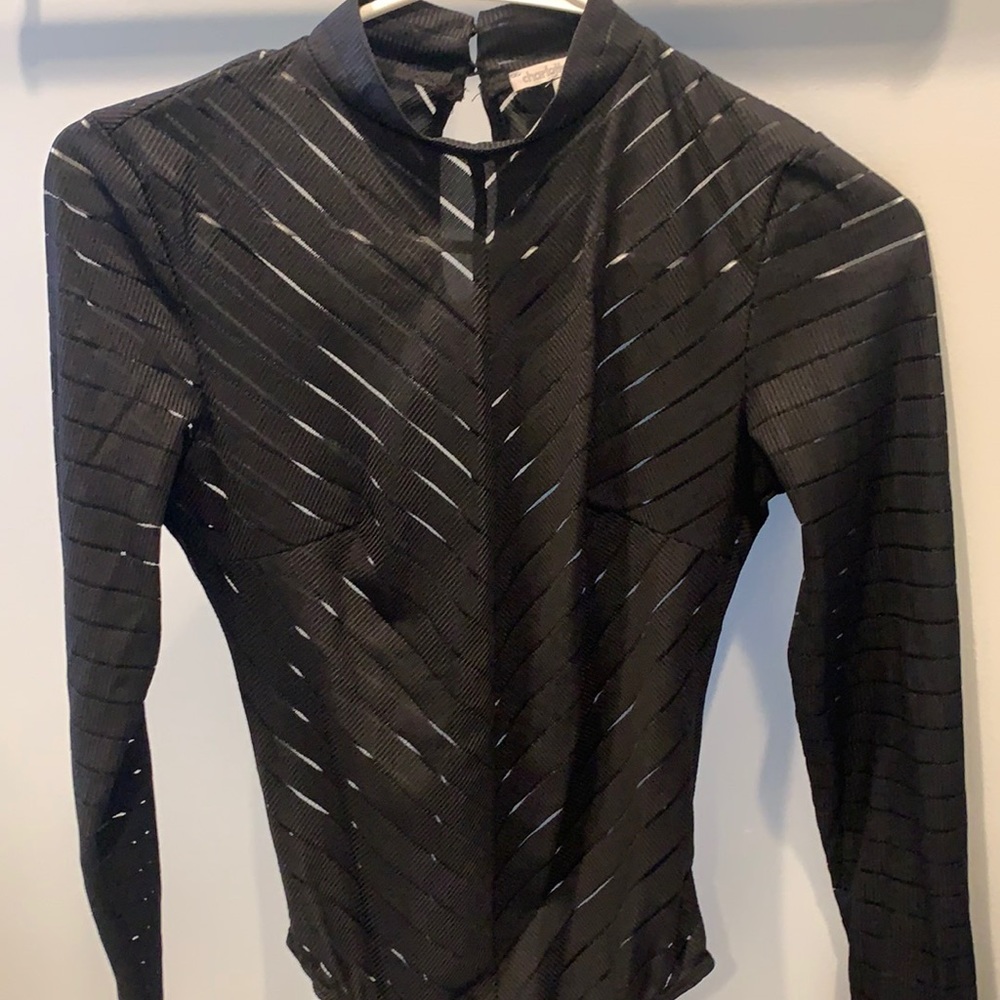 Bodysuit -see through v’s
